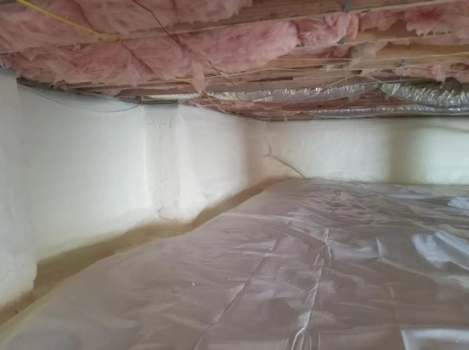 Crawl space encapsulation with closed-cell spray foam for Roof Leak Repair in Anadarko